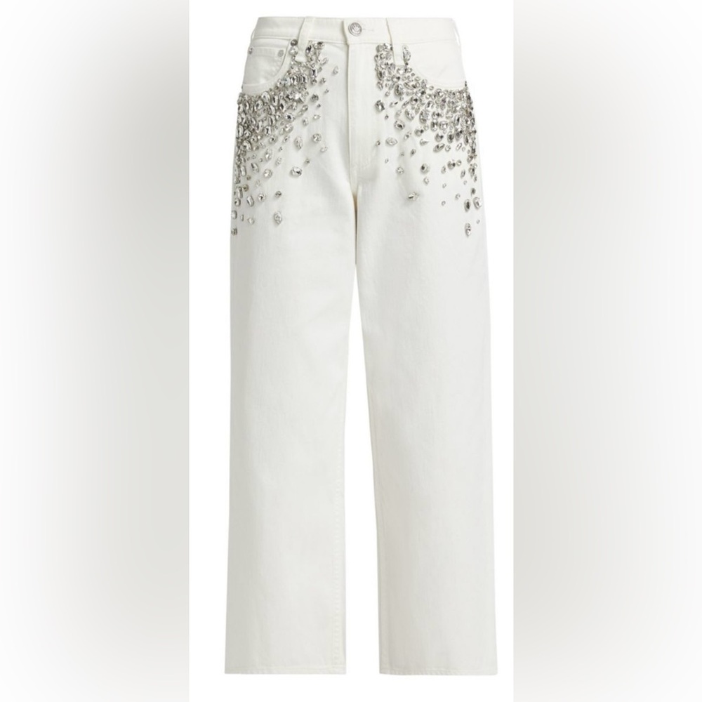 Rag & Bone Andi Embellished Wide-Leg Jeans - Picture 7 of 8